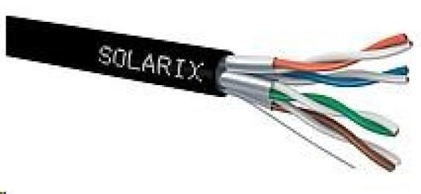 Inštalačný kábel Solarix STP,  Cat6A,  vodič,  PE,  cievka 500 m SXKD-6A-STP-PE