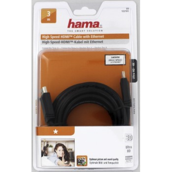 Hama HDMI kábel vidlica - vidlica,  1*,  3 m2