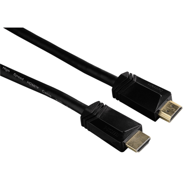 Hama HDMI kábel vidlica - vidlica,  pozlátený,  3*,  5 m