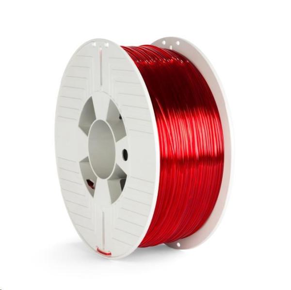 VERBATIM Filament pre 3D tlačiarne PET-G 1.75mm,  327m,  1kg červená priehľadná