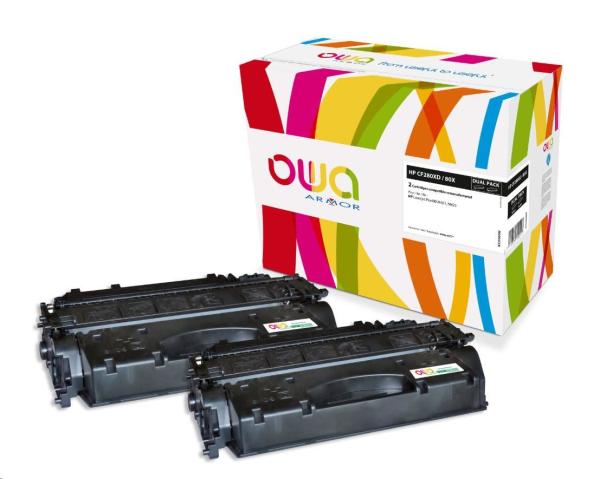 OWA Armor toner pre HP Color Laserjet Pro 400 M401,  M425,  2x6900 strán,  CF280XD,  čierna/ čierna