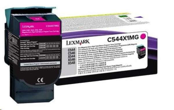 LEXMARK C544,  X544 purpurová tonerová kazeta s extra vysokou výťažnosťou (4K)