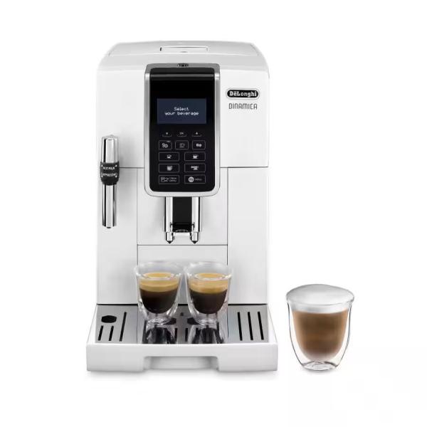 DeLonghi ECAM 350.35.W Dinamica plnoautomatický kávovar,  1450 W,  15 bar,  LCD displej,  bílá