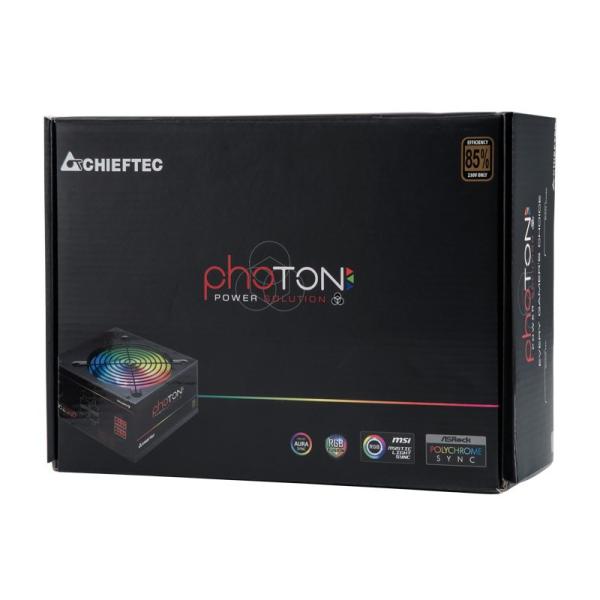 CHIEFTEC Photon Series,  CTG-650C-RGB,  650W,  12cm RGB ventilátor,  Active PFC,  modulárny,  maloobchod,  85+5