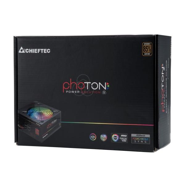 CHIEFTEC Photon Series,  CTG-750C-RGB,  750W,  12cm RGB ventilátor,  Active PFC,  modulárny,  maloobchod,  85+1