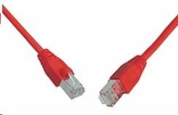 Solarix Patch kábel CAT6 SFTP PVC 10m červený odolný proti zachyteniu C6-315RD-10MB