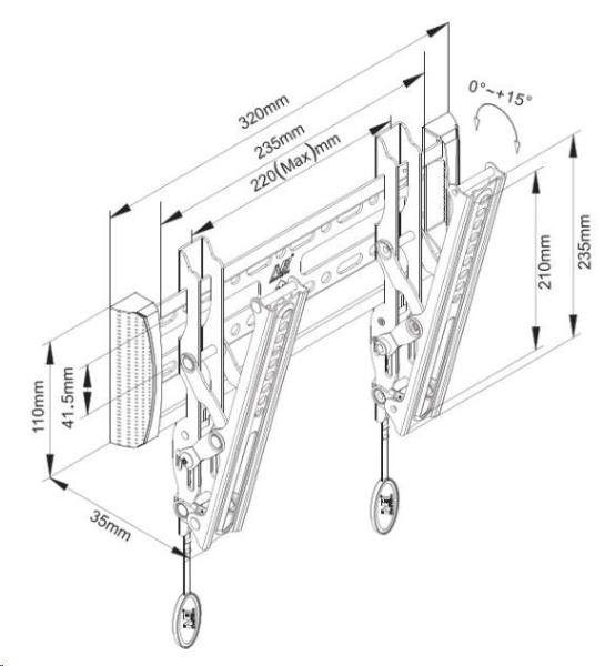 Držák Tv sklopný Fiber Mounts NBC1T4