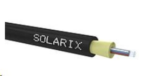 DROP1000 Solarix kábel,  12vl 9/ 125,  3, 8mm,  LSOH,  čierny,  500m cievka SXKO-DROP-12-OS-LSOH