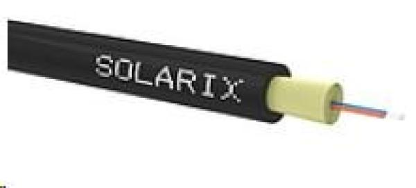 DROP1000 Solarix kábel,  2vl 9/ 125,  3, 5mm,  LSOH,  čierny,  500m cievka SXKO-DROP-2-OS-LSOH