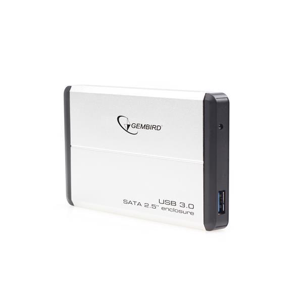 Externý box GEMBIRD pre 2.5" zariadenie,  USB 3.0,  SATA,  strieborná0