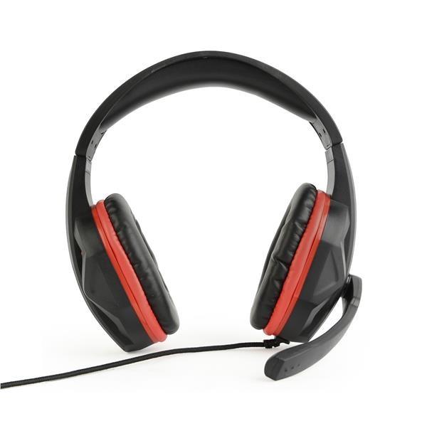 GEMBIRD sluchátka s mikrofonem GHS-03,  gaming,  černo-červená2