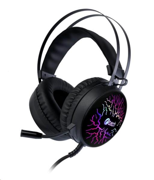 C-TECH Herní sluchátka Astro (GHS-16),  casual gaming,  LED,  7 barev podsvícení