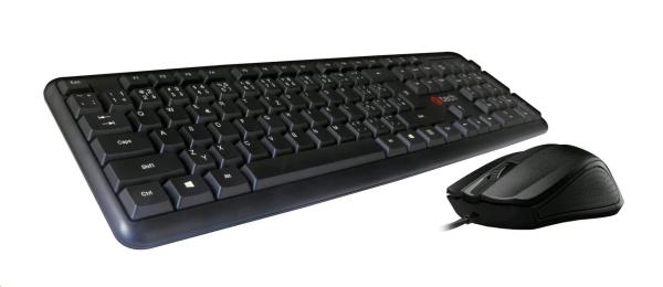 C-TECH Klávesnica a myš KBM-102,  drôtový set,  USB,  CZ/ SK