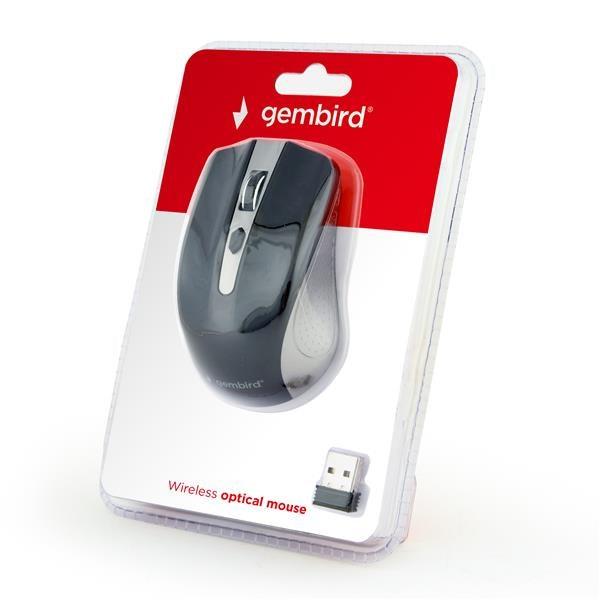 Myš GEMBIRD MUSW-4B-04-GB,  šedo-čierna,  bezdrôtová,  USB nano prijímač1