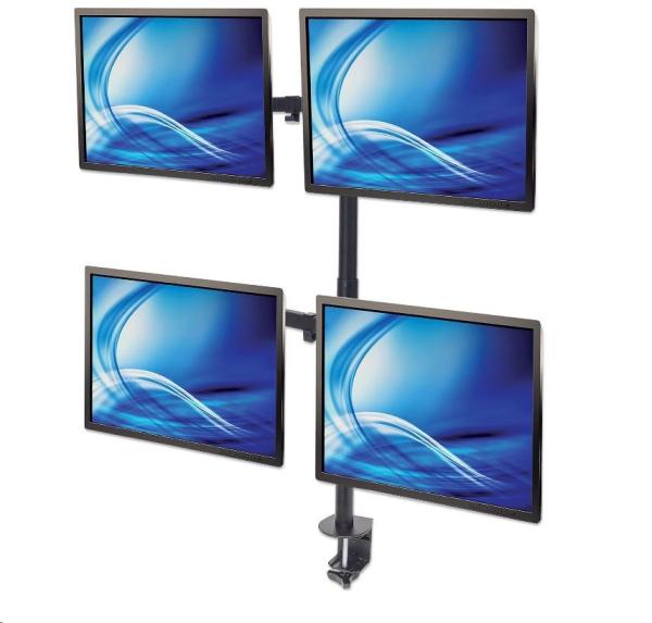 MANHATTAN Stolný držiak (univerzálny) pre 4 LCD monitory,  13" až 32",  8 kg2