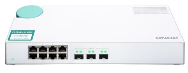 QNAP switch QSW-308S (8x Gigabit port + 3x 10G SFP+ port)2