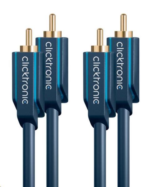 Kábel ClickTronic HQ OFC 2x Cinch - 2x Cinch RCA,  M/ M,  0.5m1