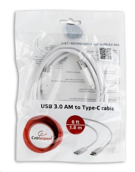 GEMBIRD CABLEXPERT USB 3.0 Kábel AM na typ C (AM/ CM),  1 m,  biely2