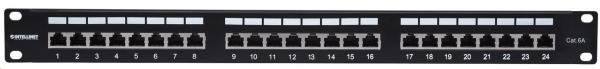 Intellinet Patch panel 24 portov Cat6A,  tienený FTP,  čierny3