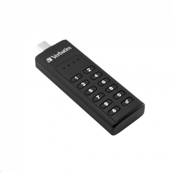 VERBATIM USB C 3.1 disk 32 GB - klávesnica Secure (R:160/ W:130 MB/ s) GDPR