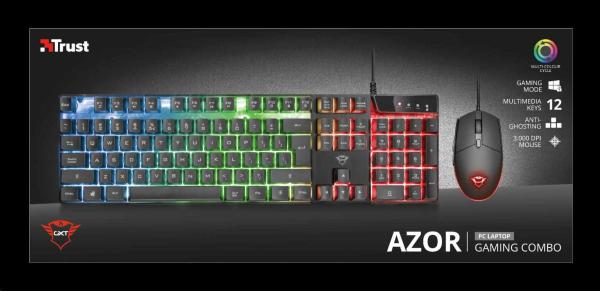 Set klávesnica + myš TRUST GXT 838 Azor Gaming Combo US1