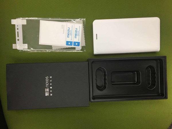 MEIZU Ochranné puzdro pre Meizu M6 Note,  biele (flipové puzdro s fóliou,  darčekové balenie)