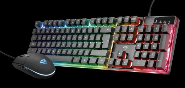 BAZAR - TRUST set klávesnice + myš GXT 838 Azor Gaming Combo CZ/SK - poškozený obal