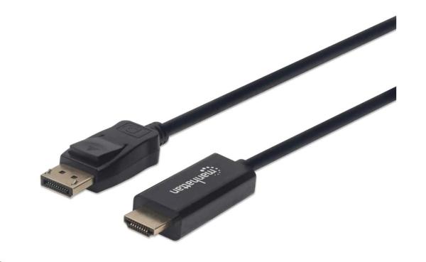 MANHATTAN Kábel DisplayPort na HDMI 1080p,  1.8 m,  čierna