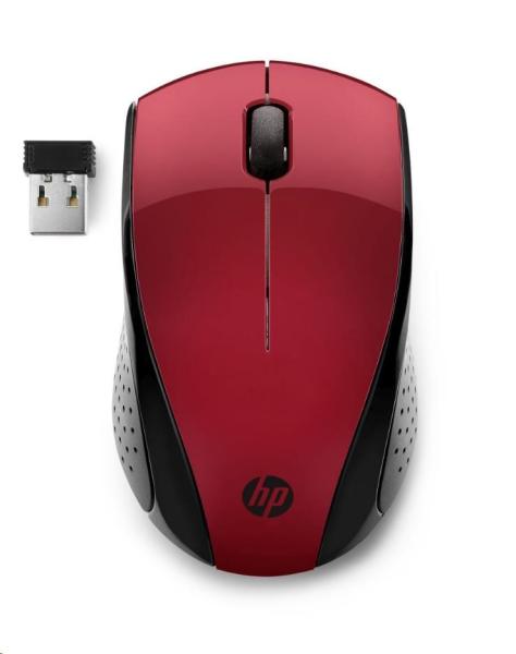Myš HP - 220 Myš,  bezdrôtová,  červená