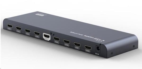 PremiumCord HDMI 2.0 rozdeľovač 1-8 portov,  4K x 2K/ 60Hz,  FULL HD,  3D,  čierny