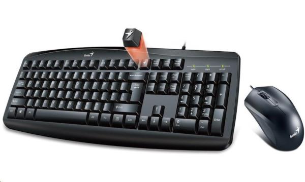 GENIUS Smart KM-200 klávesnica a myš/  Káblový set/  USB/  čierna/  CZ+SK rozloženie