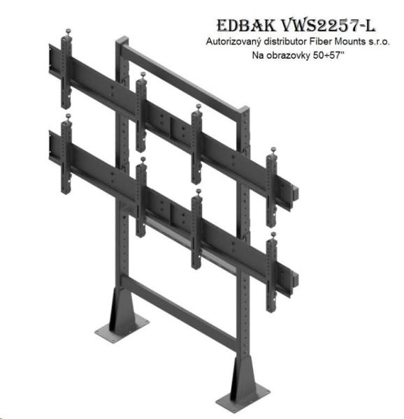 EDBAK VWS2257L - televizní stěna 2x2 Tv do 57