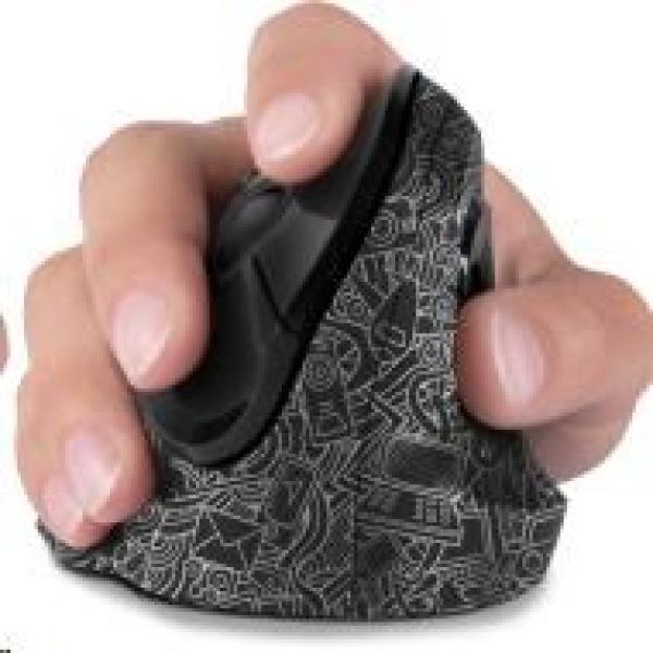 CONNECT IT FOR HEALTH ergonomická vertikálna myš DOODLE,  (+ 1x batéria AA zdarma),  bezdrôtová6