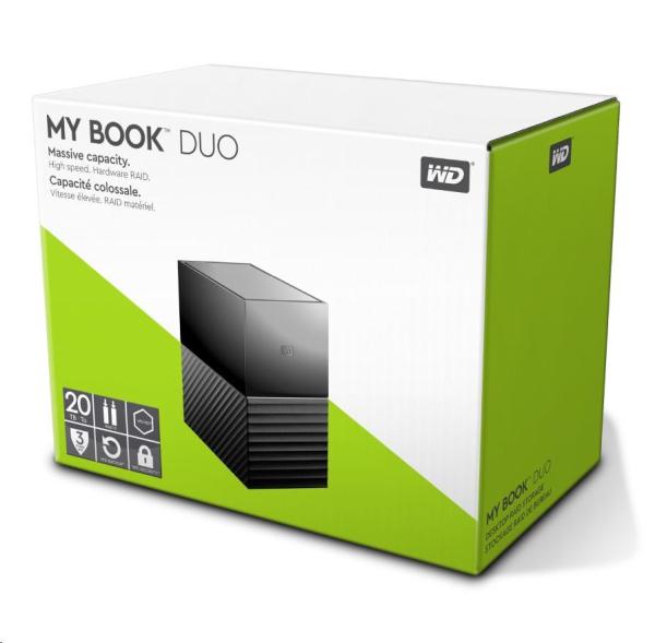 WD My Book DUO 28 TB Ext. 3.5" USB 3.1 (dva disky) RAID0