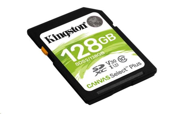 Kingston 128GB SecureDigital Canvas Select Plus (SDXC) 100R 85W Class 10 UHS-I3