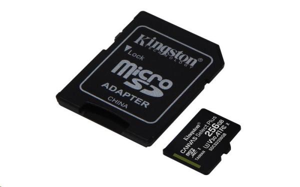 Karta Kingston 256GB micSDXC Canvas Select Plus 100R A1 C10 + adaptér SD1