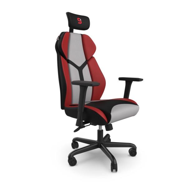 SPC Gear EG450 CL ergonomická herní židle šedo-červená - textilní3