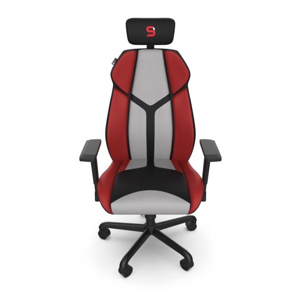 SPC Gear EG450 CL ergonomická herní židle šedo-červená - textilní4