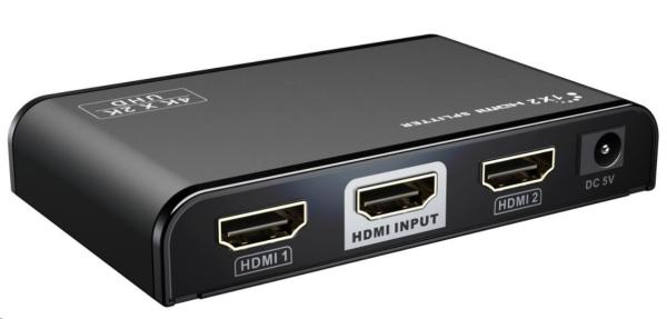 PremiumCord HDMI 2.0 rozdeľovač 1-2 porty,  4K x 2K/ 60Hz,  FULL HD,  3D,  čierny