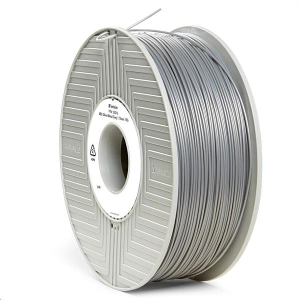 VERBATIM Filament pre 3D tlačiarne ABS 1.75mm,  404m,  1kg strieborná/ kovovo sivá (OLD PN 55016)1