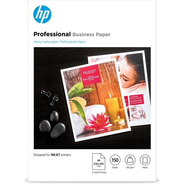 HP Professional Inkjet Matte FSC Paper 180 gsm-150 sht A4 210 x 297 mm2