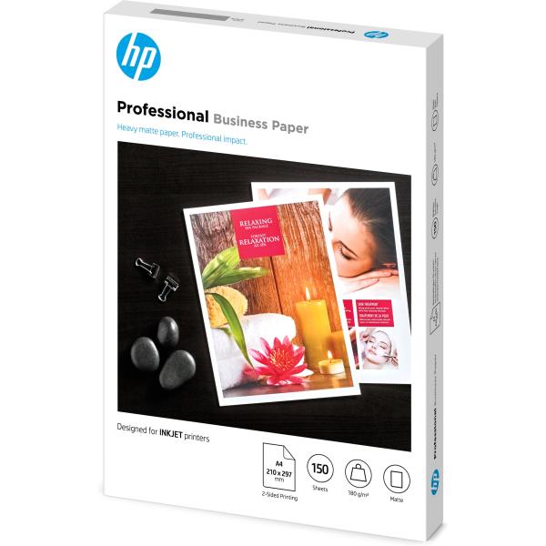 HP Professional Inkjet Matte FSC Paper 180 gsm-150 sht A4 210 x 297 mm2