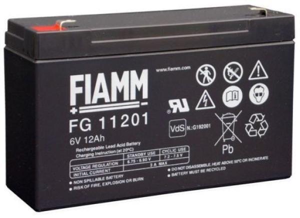 Batéria - Fiamm FG11201 (6V/ 12, 0Ah - Faston 187),  životnosť 5 rokov