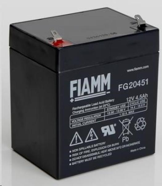 Batéria - Fiamm FG20451 (12V/4,5Ah - Faston 187), životnosť 5 rokov