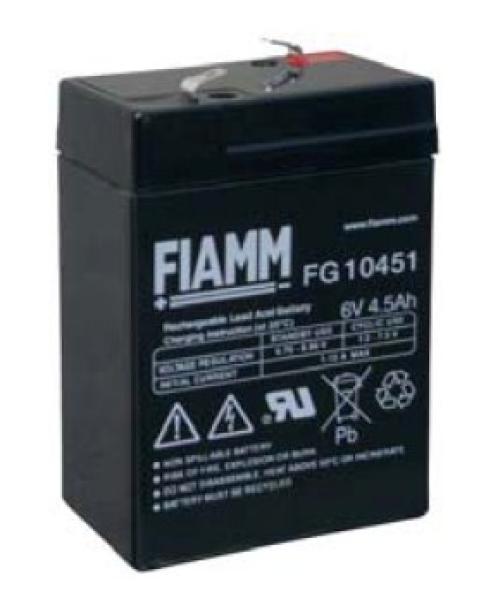Batéria - Fiamm FG10451 (6V/4,5Ah - Faston 187), životnosť 5 rokov
