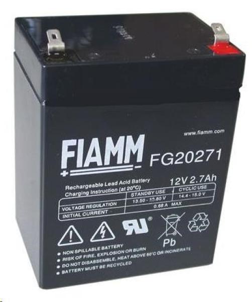 Batéria - Fiamm FG20271 (12V/2,7Ah - Faston 187), životnosť 5 rokov