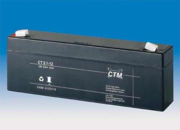 Batéria - CTM CT 12-2, 1 (12V/ 2, 1Ah - Faston 187),  životnosť 5 rokov