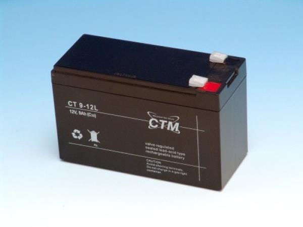 Batéria - CTM CT 12-9L (12V/9Ah - Faston 250), životnosť 5 rokov