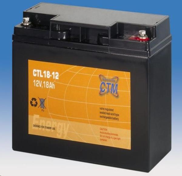 Batéria - CTM CTL 18-12 (12V/18Ah - M5), životnosť 10-12 rokov
