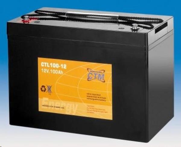 Batéria - CTM CTL 100-12 (12V/100Ah - M6), životnosť 10-12 rokov